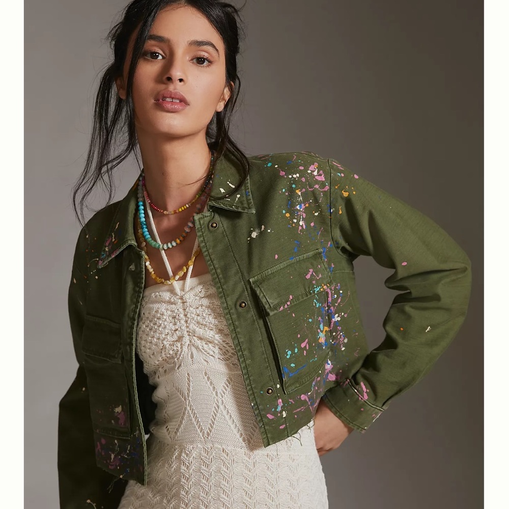 NWT Anthropologie Pilcro Cropped Utility Jacket XSP